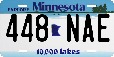 MN license plate 448NAE