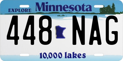MN license plate 448NAG