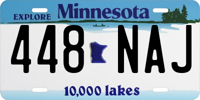 MN license plate 448NAJ
