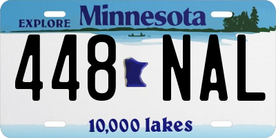 MN license plate 448NAL