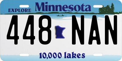 MN license plate 448NAN