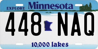 MN license plate 448NAQ