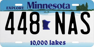 MN license plate 448NAS
