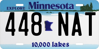 MN license plate 448NAT