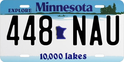 MN license plate 448NAU