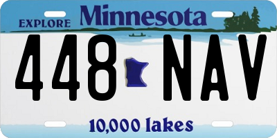 MN license plate 448NAV