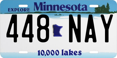 MN license plate 448NAY