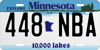 MN license plate 448NBA