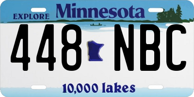 MN license plate 448NBC