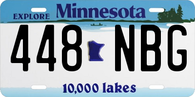 MN license plate 448NBG