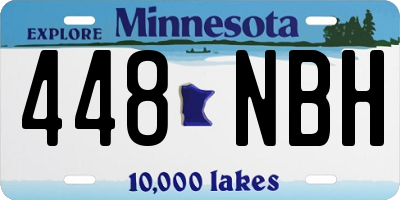 MN license plate 448NBH