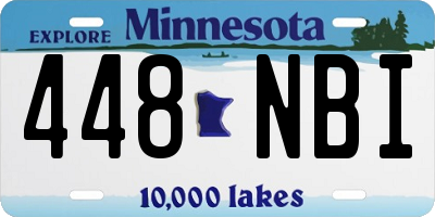 MN license plate 448NBI