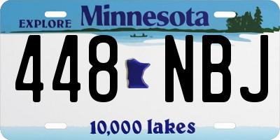 MN license plate 448NBJ