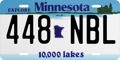 MN license plate 448NBL