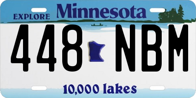 MN license plate 448NBM