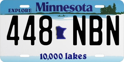 MN license plate 448NBN