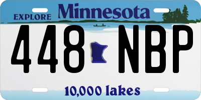 MN license plate 448NBP