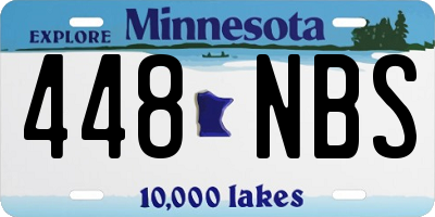 MN license plate 448NBS