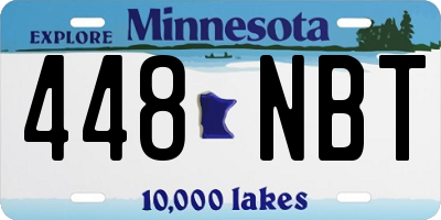 MN license plate 448NBT