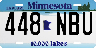 MN license plate 448NBU