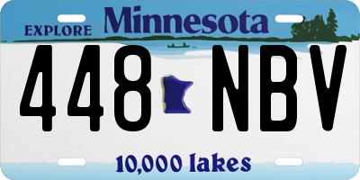MN license plate 448NBV
