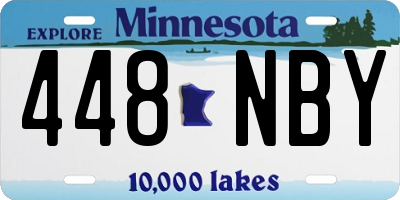 MN license plate 448NBY