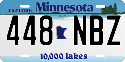 MN license plate 448NBZ