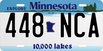 MN license plate 448NCA