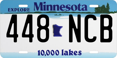 MN license plate 448NCB