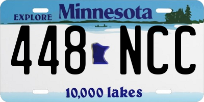 MN license plate 448NCC