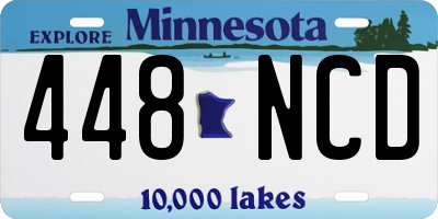MN license plate 448NCD