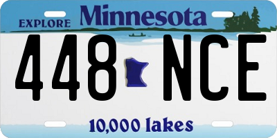 MN license plate 448NCE