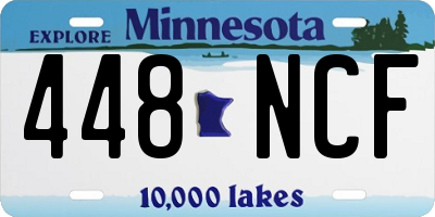 MN license plate 448NCF