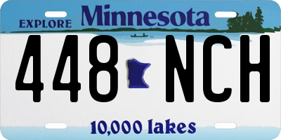 MN license plate 448NCH