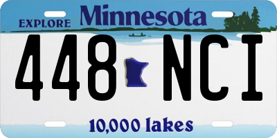MN license plate 448NCI