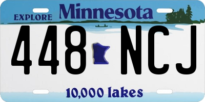 MN license plate 448NCJ