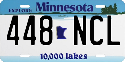 MN license plate 448NCL