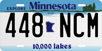 MN license plate 448NCM