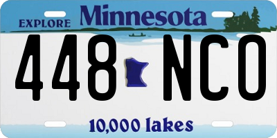 MN license plate 448NCO