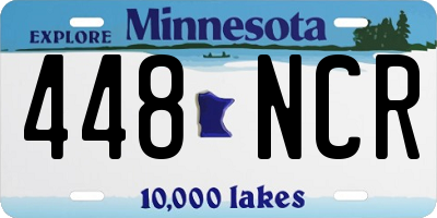 MN license plate 448NCR