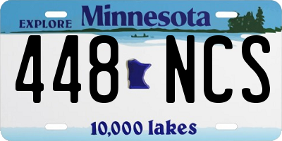MN license plate 448NCS