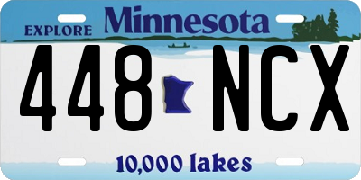 MN license plate 448NCX
