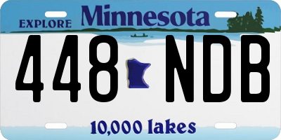 MN license plate 448NDB