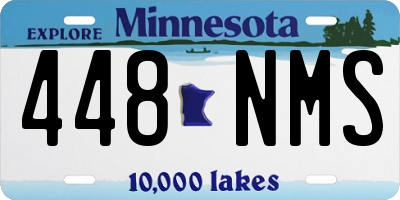 MN license plate 448NMS