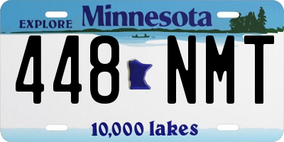MN license plate 448NMT