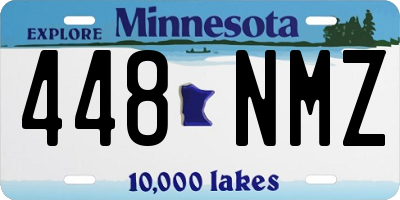 MN license plate 448NMZ