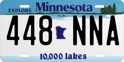 MN license plate 448NNA