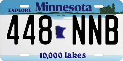 MN license plate 448NNB