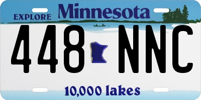 MN license plate 448NNC
