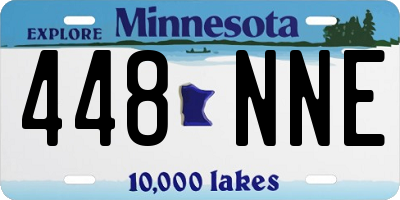 MN license plate 448NNE